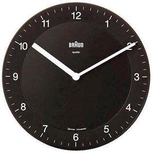 Braun sort væg ur med præcist quartz - Ø 20 cm,, model BNC006BKBK